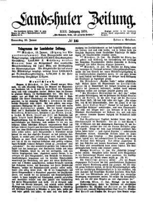 Landshuter Zeitung Donnerstag 20. Januar 1870