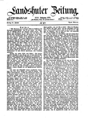 Landshuter Zeitung Freitag 21. Januar 1870