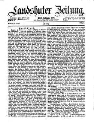 Landshuter Zeitung Sonntag 3. April 1870