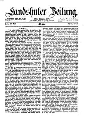 Landshuter Zeitung Freitag 29. April 1870