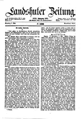 Landshuter Zeitung Samstag 7. Mai 1870