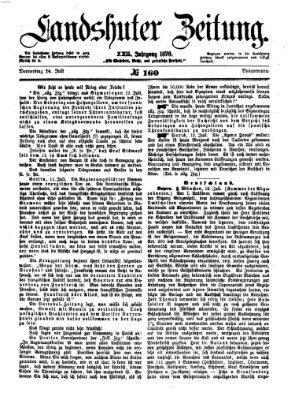 Landshuter Zeitung Donnerstag 14. Juli 1870