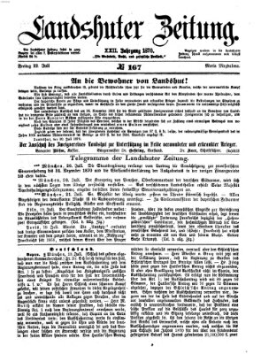 Landshuter Zeitung Freitag 22. Juli 1870