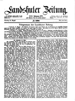 Landshuter Zeitung Dienstag 30. August 1870