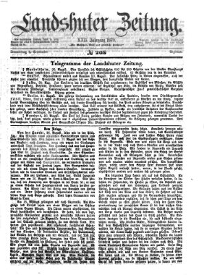Landshuter Zeitung Donnerstag 1. September 1870