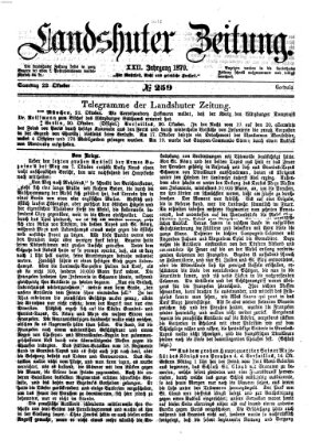 Landshuter Zeitung Samstag 22. Oktober 1870