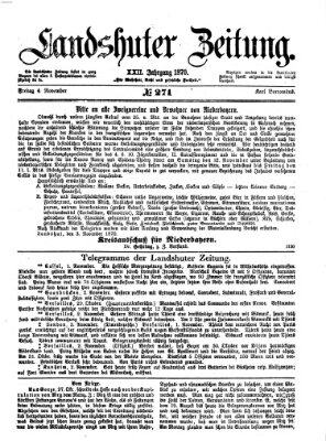 Landshuter Zeitung Freitag 4. November 1870