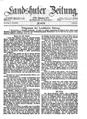 Landshuter Zeitung Samstag 5. November 1870