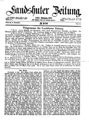Landshuter Zeitung Mittwoch 9. November 1870