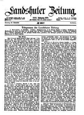 Landshuter Zeitung Sonntag 20. November 1870
