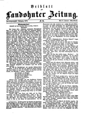 Landshuter Zeitung Sonntag 9. Januar 1870