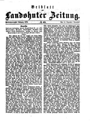 Landshuter Zeitung Sonntag 11. Dezember 1870