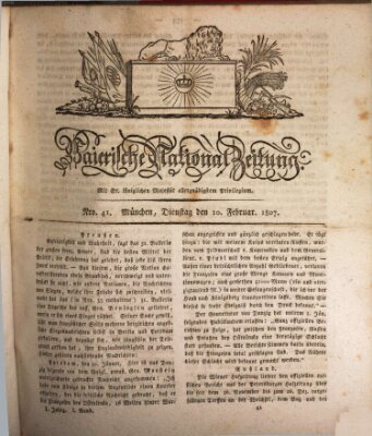Baierische National-Zeitung Dienstag 10. Februar 1807
