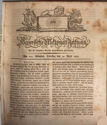 Baierische National-Zeitung Dienstag 14. April 1807