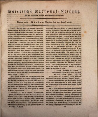 Baierische National-Zeitung Montag 22. August 1808