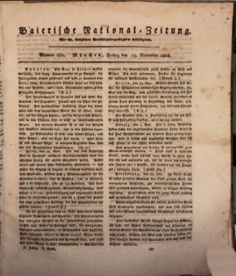 Baierische National-Zeitung Freitag 25. November 1808