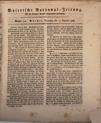 Baierische National-Zeitung Donnerstag 22. Dezember 1808