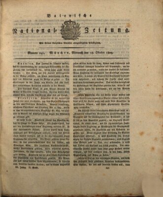 Baierische National-Zeitung Mittwoch 18. Oktober 1809