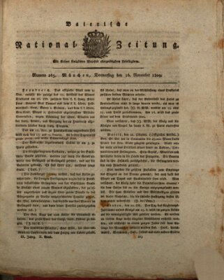 Baierische National-Zeitung Donnerstag 16. November 1809