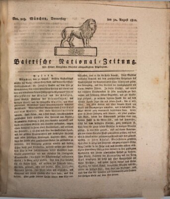 Baierische National-Zeitung Donnerstag 30. August 1810