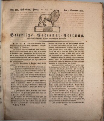 Baierische National-Zeitung Freitag 7. September 1810
