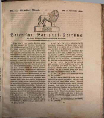 Baierische National-Zeitung Mittwoch 12. September 1810