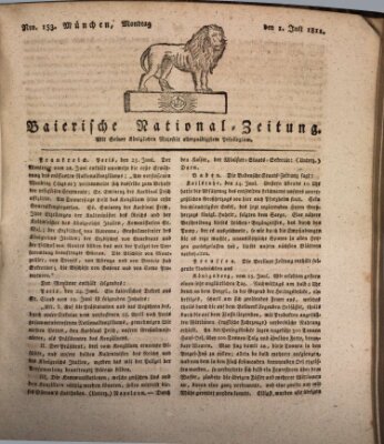 Baierische National-Zeitung Montag 1. Juli 1811