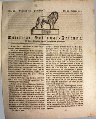 Baierische National-Zeitung Samstag 25. Januar 1812