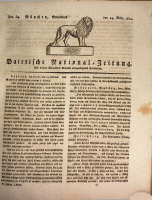 Baierische National-Zeitung Samstag 14. März 1812