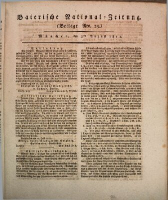 Baierische National-Zeitung Montag 3. August 1812