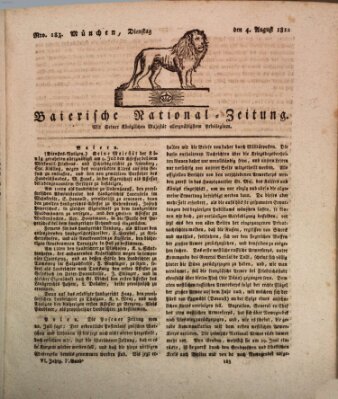 Baierische National-Zeitung Dienstag 4. August 1812