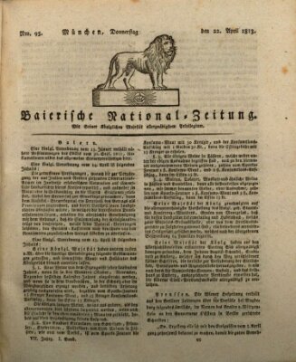 Baierische National-Zeitung Donnerstag 22. April 1813
