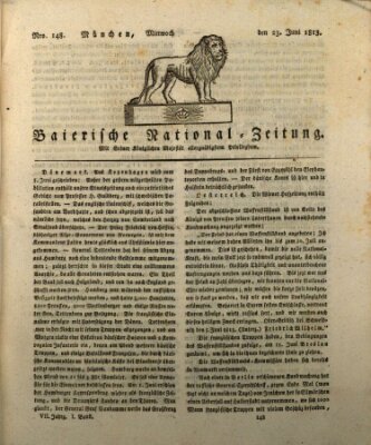 Baierische National-Zeitung Mittwoch 23. Juni 1813