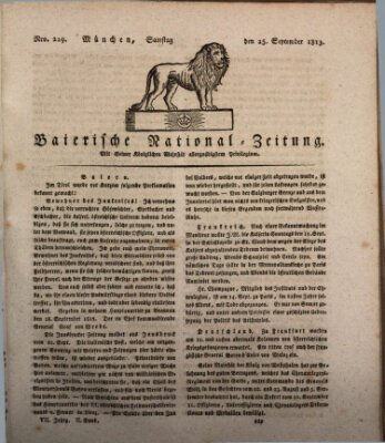 Baierische National-Zeitung Samstag 25. September 1813