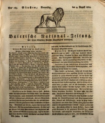 Baierische National-Zeitung Donnerstag 4. August 1814