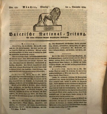 Baierische National-Zeitung Dienstag 1. November 1814