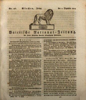 Baierische National-Zeitung Freitag 2. Dezember 1814
