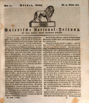 Baierische National-Zeitung Dienstag 24. Januar 1815