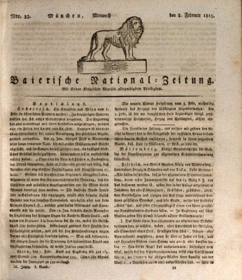 Baierische National-Zeitung Mittwoch 8. Februar 1815