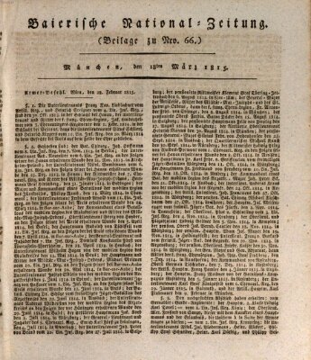 Baierische National-Zeitung Samstag 18. März 1815