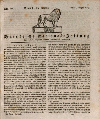 Baierische National-Zeitung Montag 28. August 1815