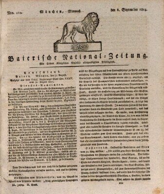 Baierische National-Zeitung Mittwoch 6. September 1815