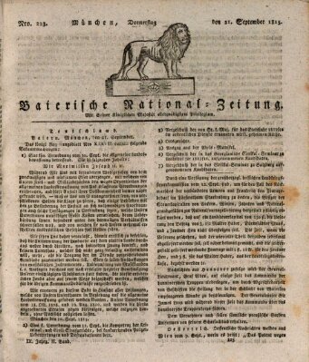 Baierische National-Zeitung Donnerstag 21. September 1815