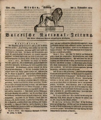 Baierische National-Zeitung Mittwoch 8. November 1815