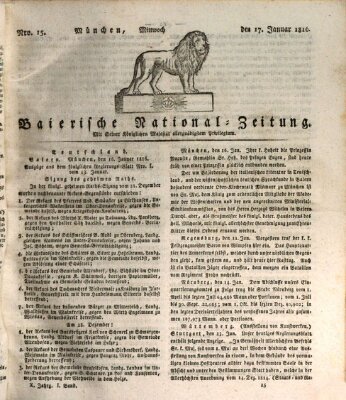 Baierische National-Zeitung Mittwoch 17. Januar 1816