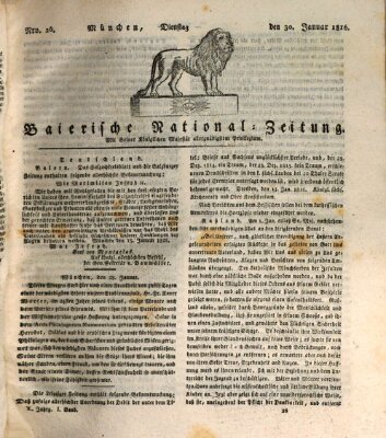 Baierische National-Zeitung Dienstag 30. Januar 1816