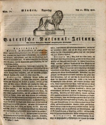 Baierische National-Zeitung Donnerstag 21. März 1816