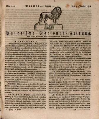 Baierische National-Zeitung Freitag 4. Oktober 1816