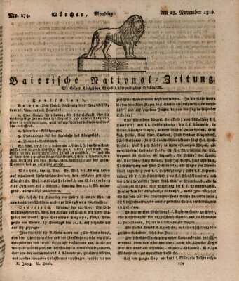Baierische National-Zeitung Montag 18. November 1816
