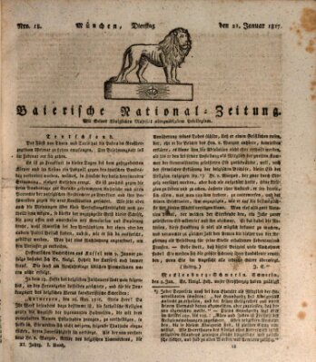 Baierische National-Zeitung Dienstag 21. Januar 1817